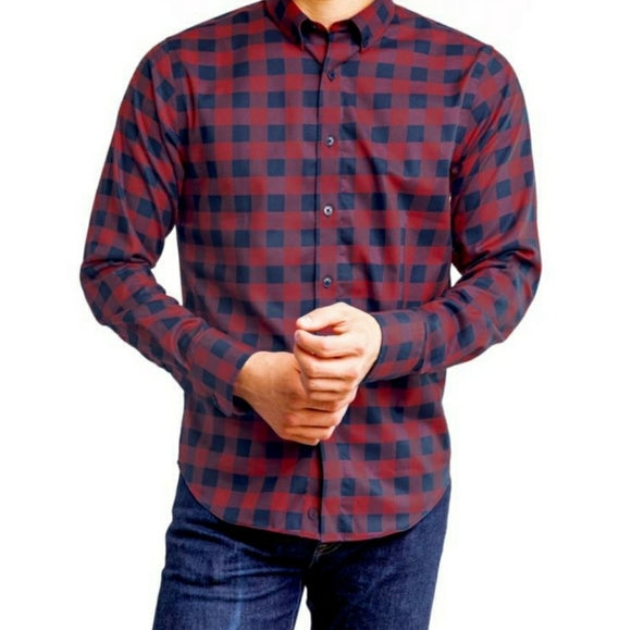 Twillory Red/Blue Untuckable Button Down Shirt