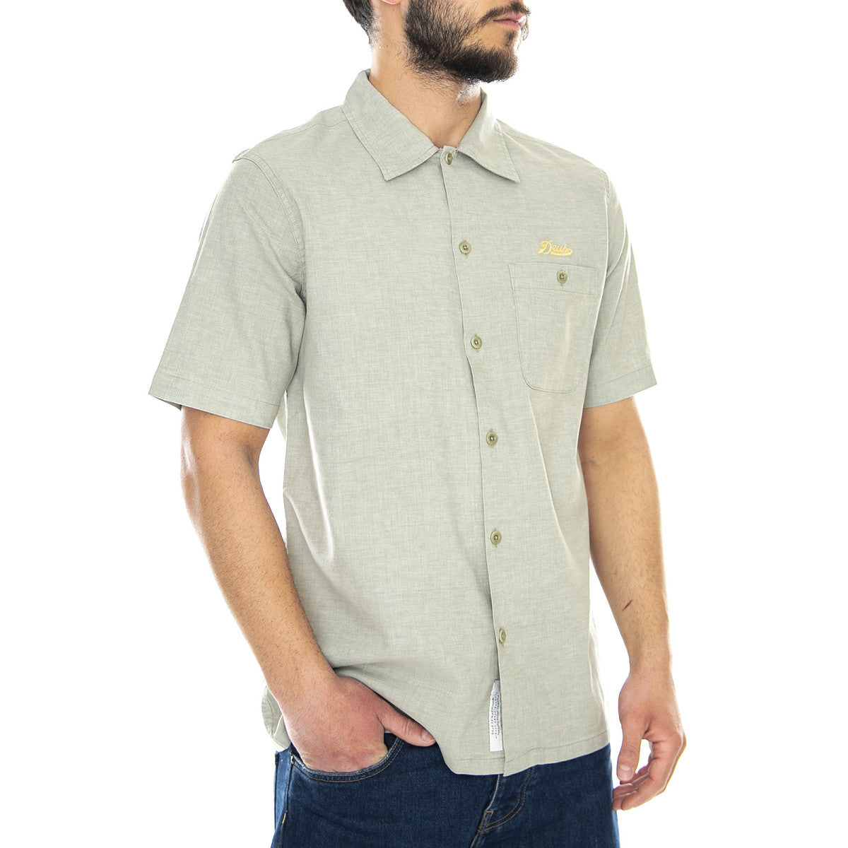 GILT,Deus Ex Machina, Deus Ex Machina Green Short Sleeve Button Up Shirt, Green, Small-41-TagS