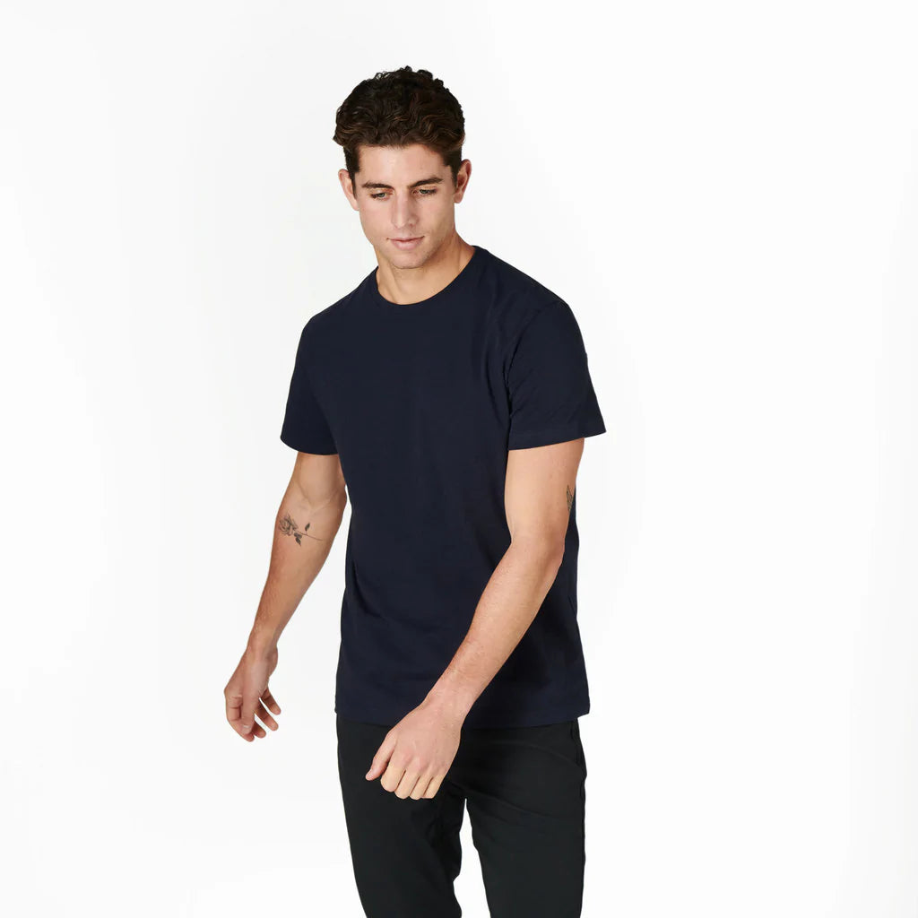 Brand Partner,Western Rise, Western Rise Navy Ultra Soft Cotton Tshirt, Blue, Medium-40-