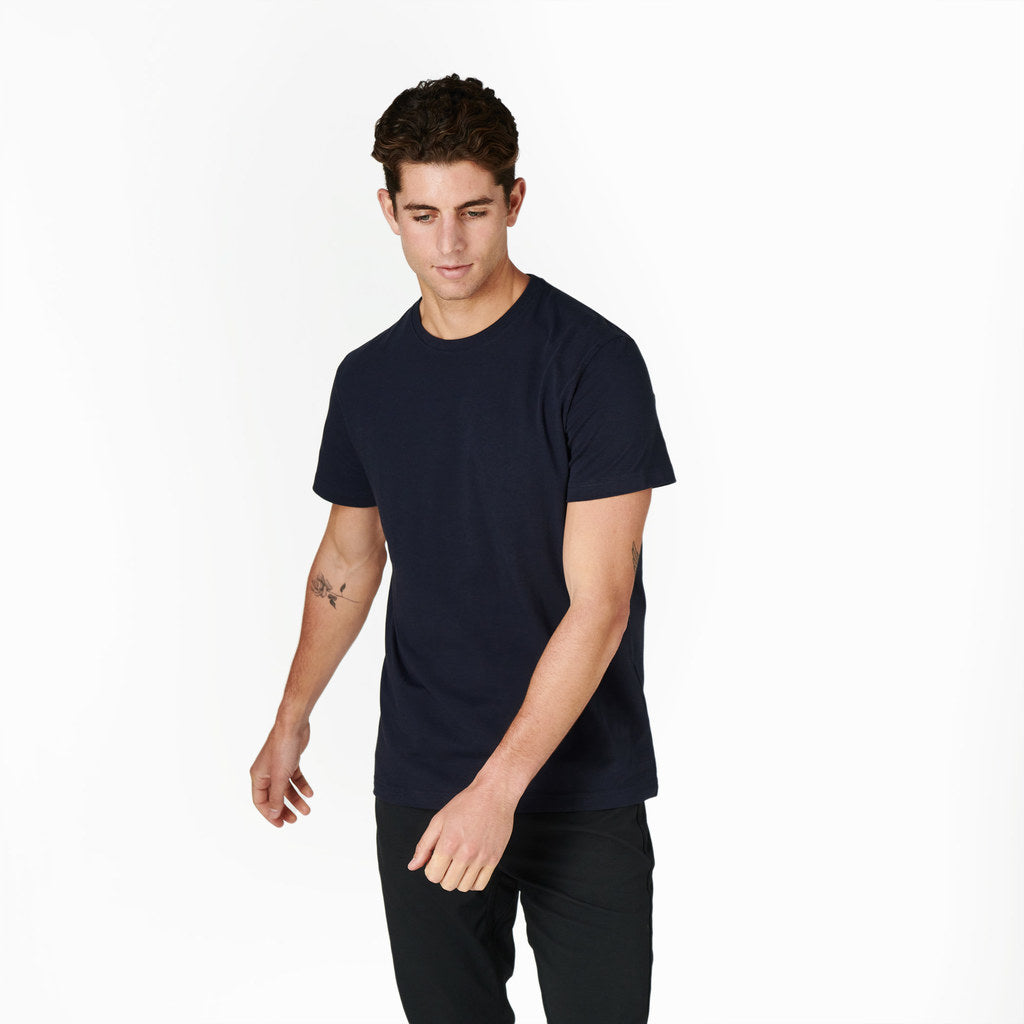 Taelor.Style, Western Rise Navy Ultra Soft Cotton Tshirt, Blue, Medium-40-TagS