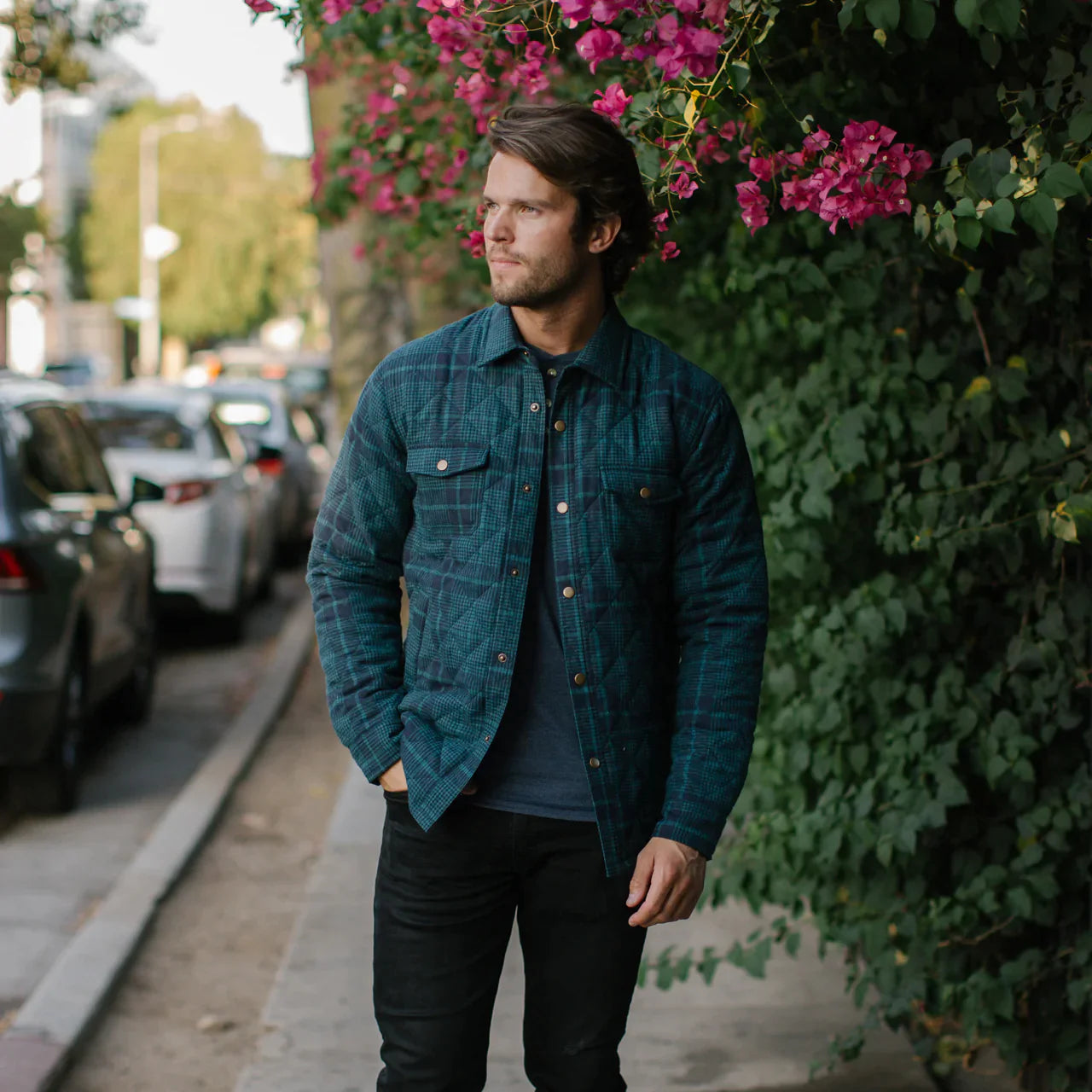 Faire,PX, PX Quilted Blue & Green Plaid Flannel Shacket, Blue, Extra Large-46-TagXLLarge-46-TagLLarge-45-TagLLarge-44-TagLMedium-42-TagMMedium-43-TagM