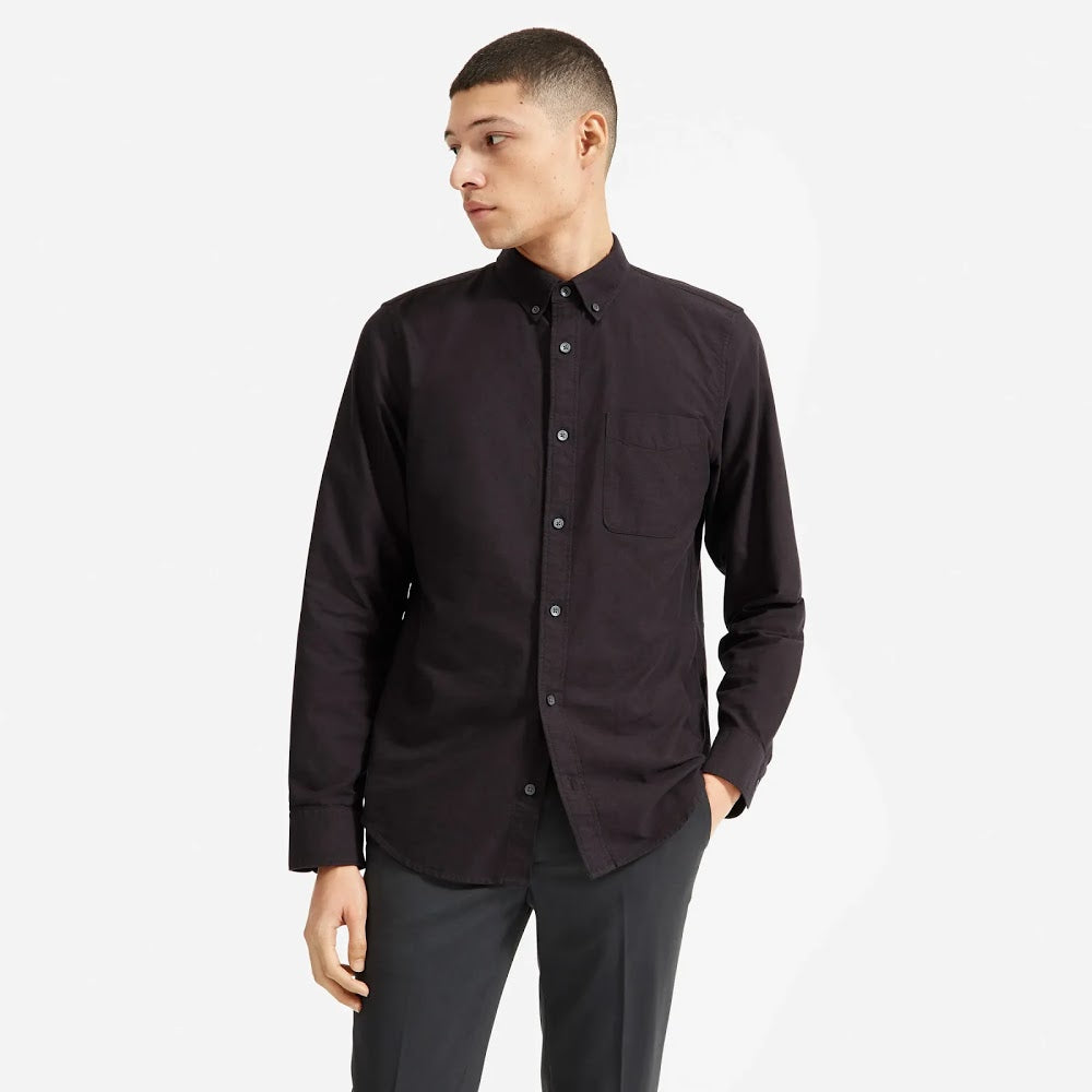Everlane, Everlane Black Oxford Button Down Shirt, Black, Medium-42-TagM