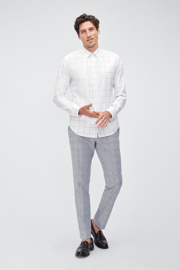 Bonobos White Window Pane Print Tech Button Down Shirt