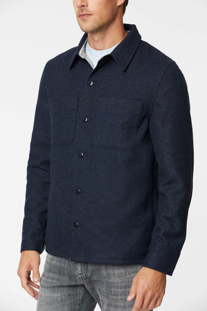 Brand Partner,Tags, Tags Navy Woven Jacket With Double Patch Pocket, Blue, Medium-42-TagM