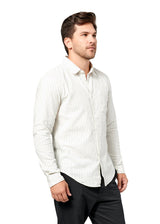 TAGS White Striped Cotton Button Up Shirt