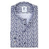 R2 Amsterdam White Feather Print Button Down Shirt