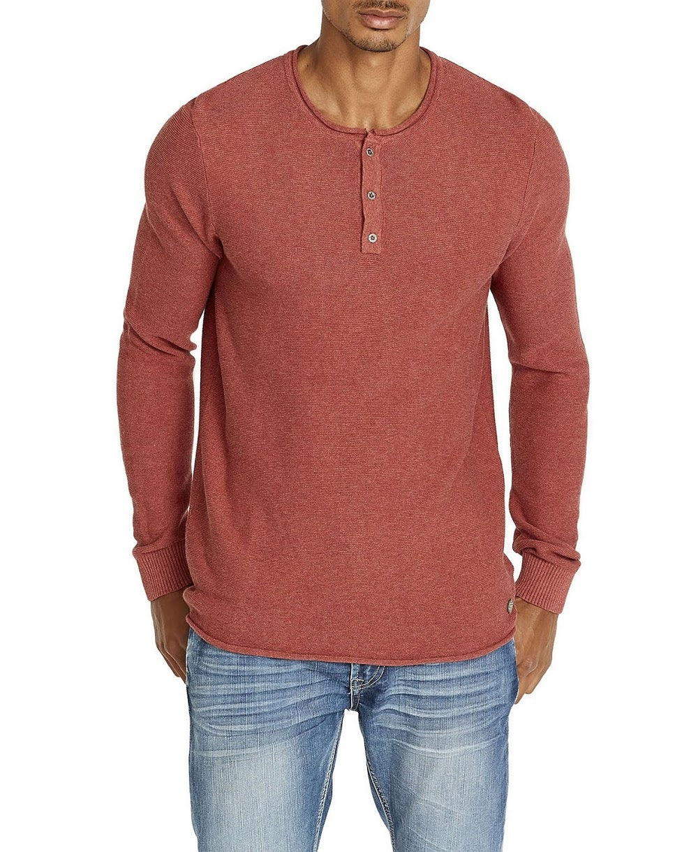 Macy's, Buffalo David Bitton Teracotta Henley, Orange, Medium-41-TagM
